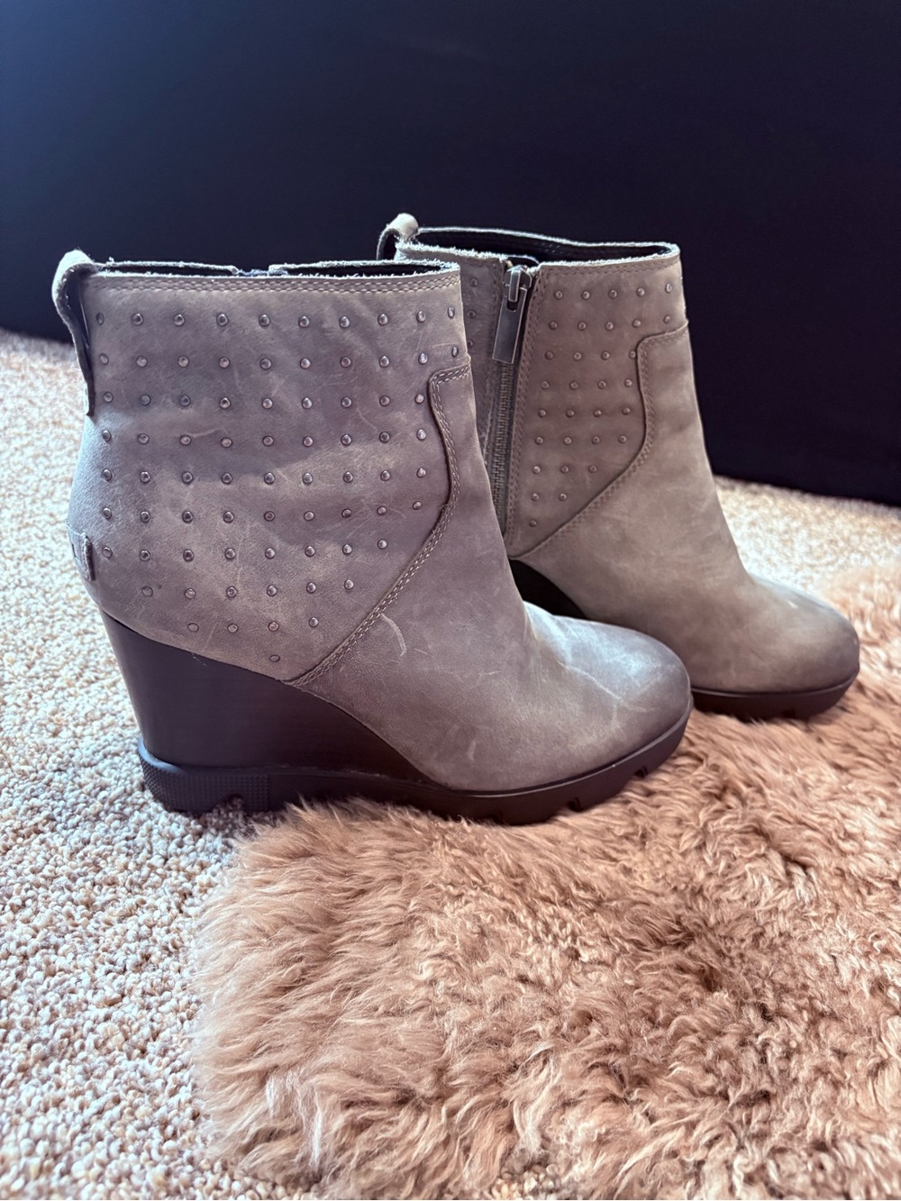 Sorel Joan uptown stud Booties- grey.